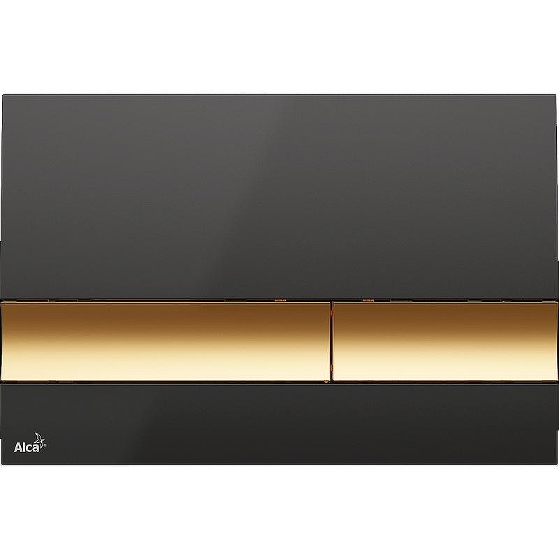 Клавиша смыва Alcaplast Basic M1728-5 Черная Золотая