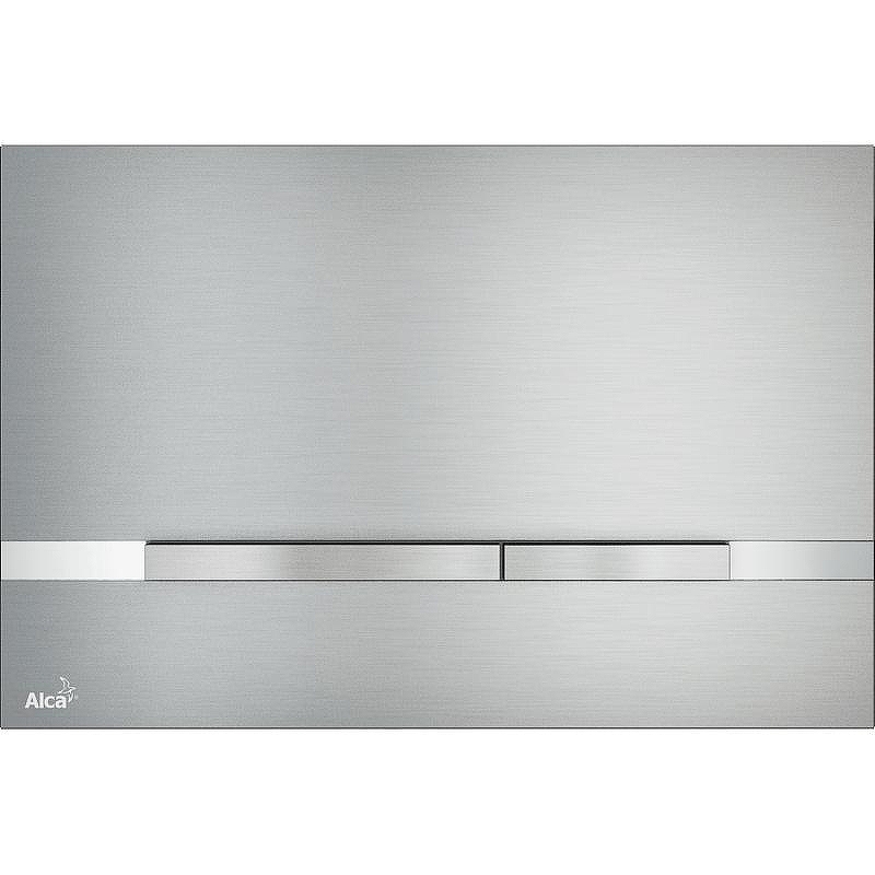 Клавиша смыва Alcaplast Flat Alunox STRIPE Матовый металл