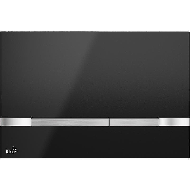 Клавиша смыва Alcaplast Flat Color STRIPE-BLACK Черная