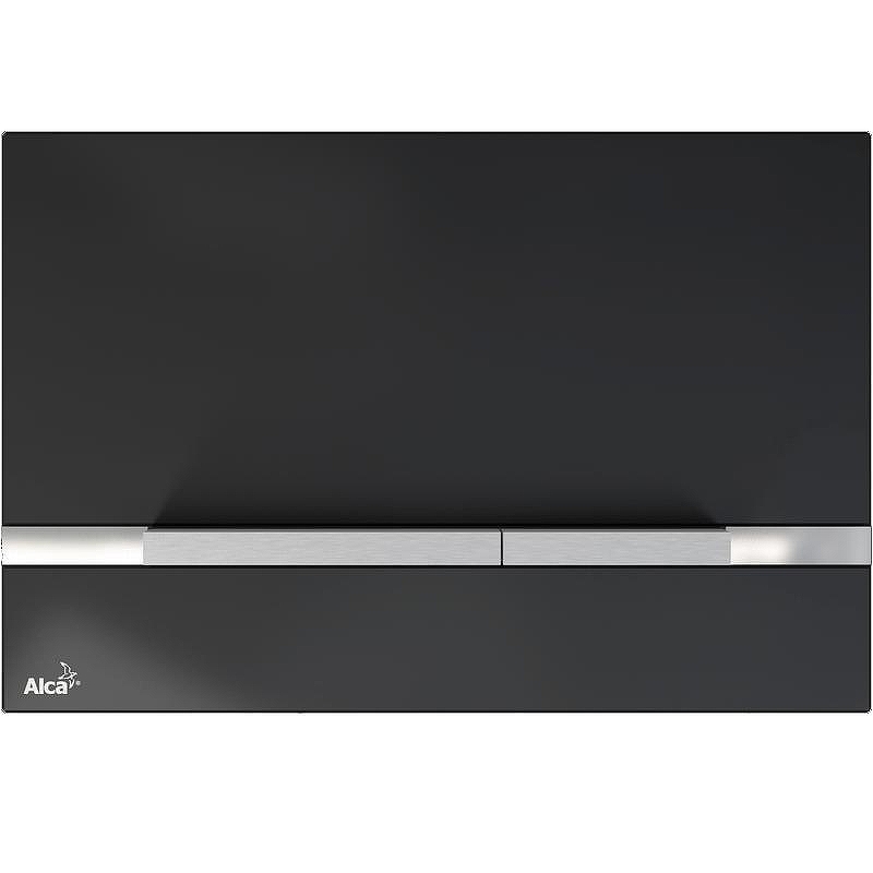Клавиша смыва Alcaplast Flat Stripe Glass STRIPE-GL1204 Черная