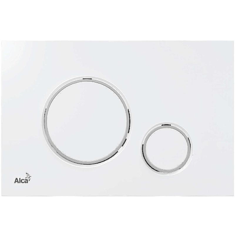 Клавиша смыва Alcaplast M770 Белая Хром