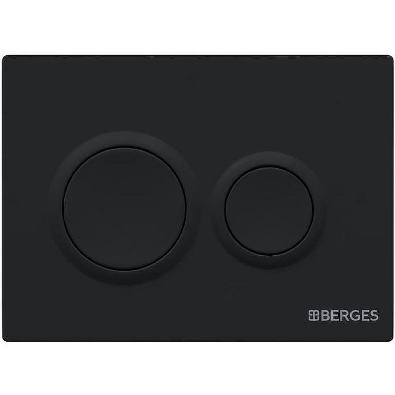 Клавиша смыва Berges Novum O5 040065 Soft Touch Черная