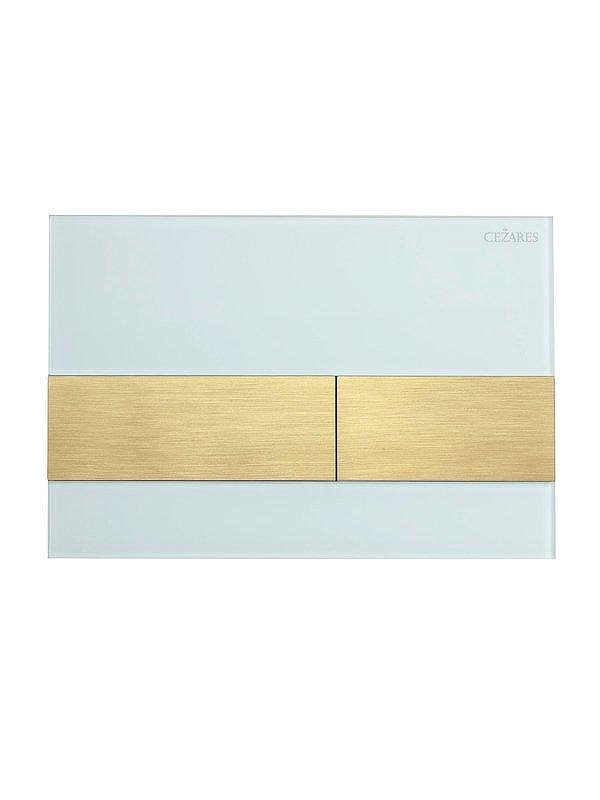 Клавиша смыва Cezares Lux LUX-GB-1-BORO цвет Белый Золото