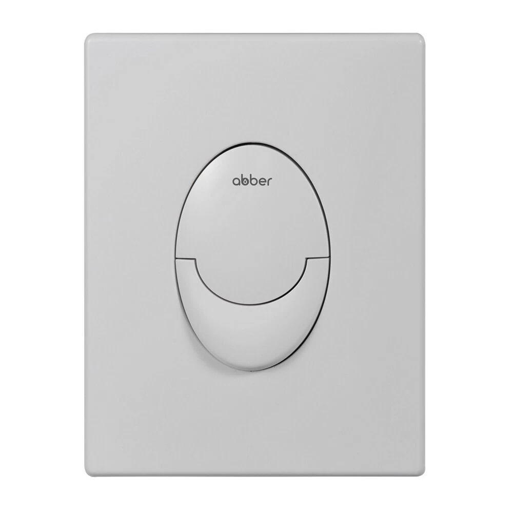 Клавиша смыва для инсталляций Abber пневматическая белая матовая (AC0125MW)