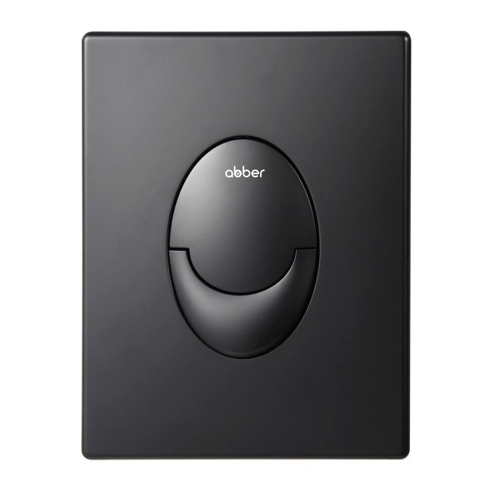 Клавиша смыва для инсталляций Abber пневматическая черная матовая (AC0125MB)