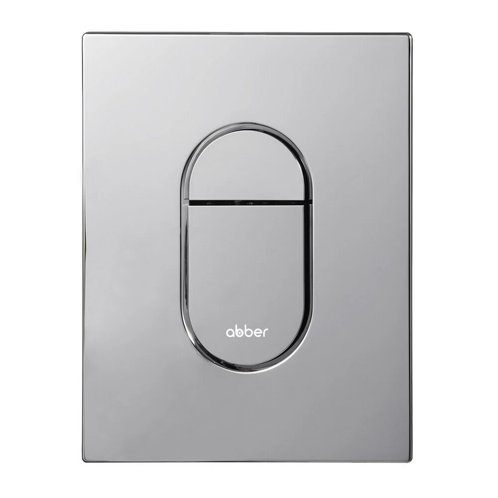 Клавиша смыва для инсталляций Abber пневматическая хром глянцевый (AC0124)