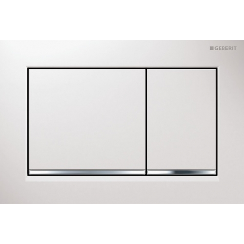 Клавиша смыва Geberit Omega 30 115.080.KJ.1 пластик, цвет белый/хром глянец