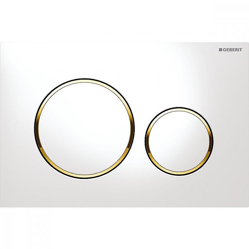 Клавиша смыва Geberit Sigma 20 115.882.KK.1 Белый/золото