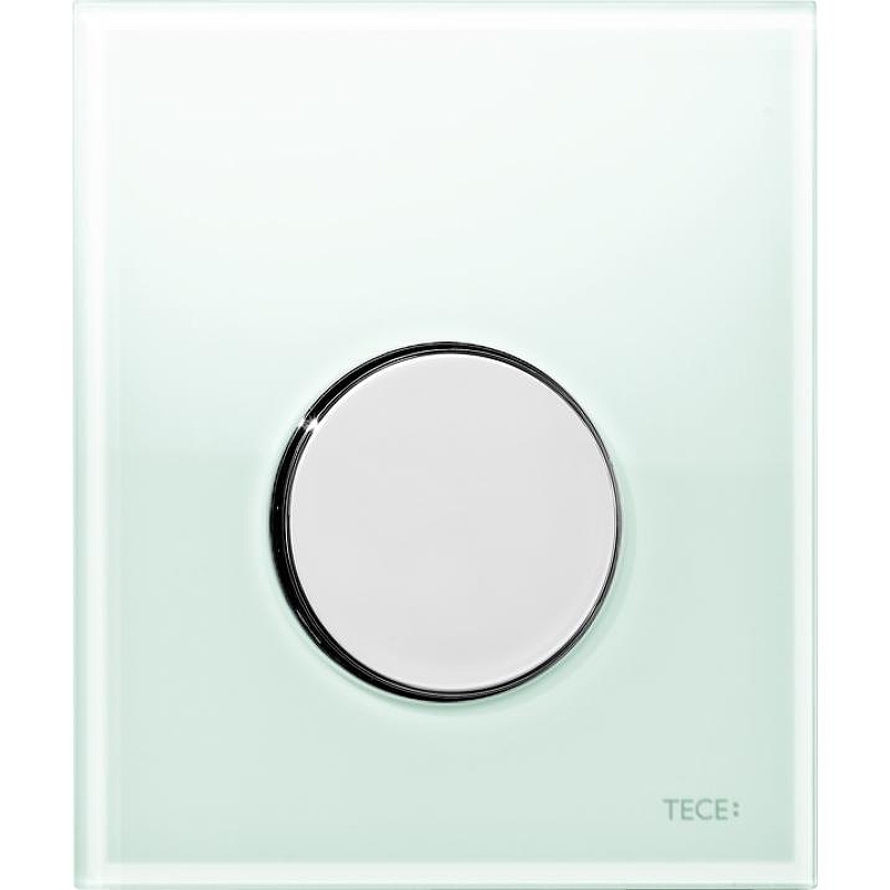 Клавиша смыва Tece Loop Urinal Glass 9242653 для писсуара Зеленая Хром глянцевый