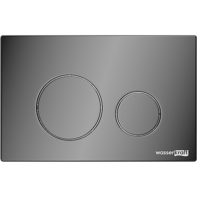 Клавиша смыва WasserKRAFT PB02 Черная глянцевая