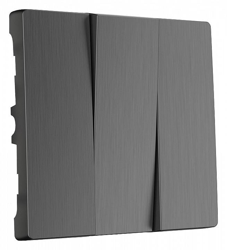 Клавиши для выключателя трехклавишного Werkel графит рифленый W1139004 цвет Графит