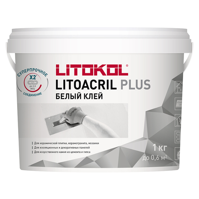 клей для керам.плитки LITOKOL Litoacril Plus 1кг, арт.LAPb/1кг