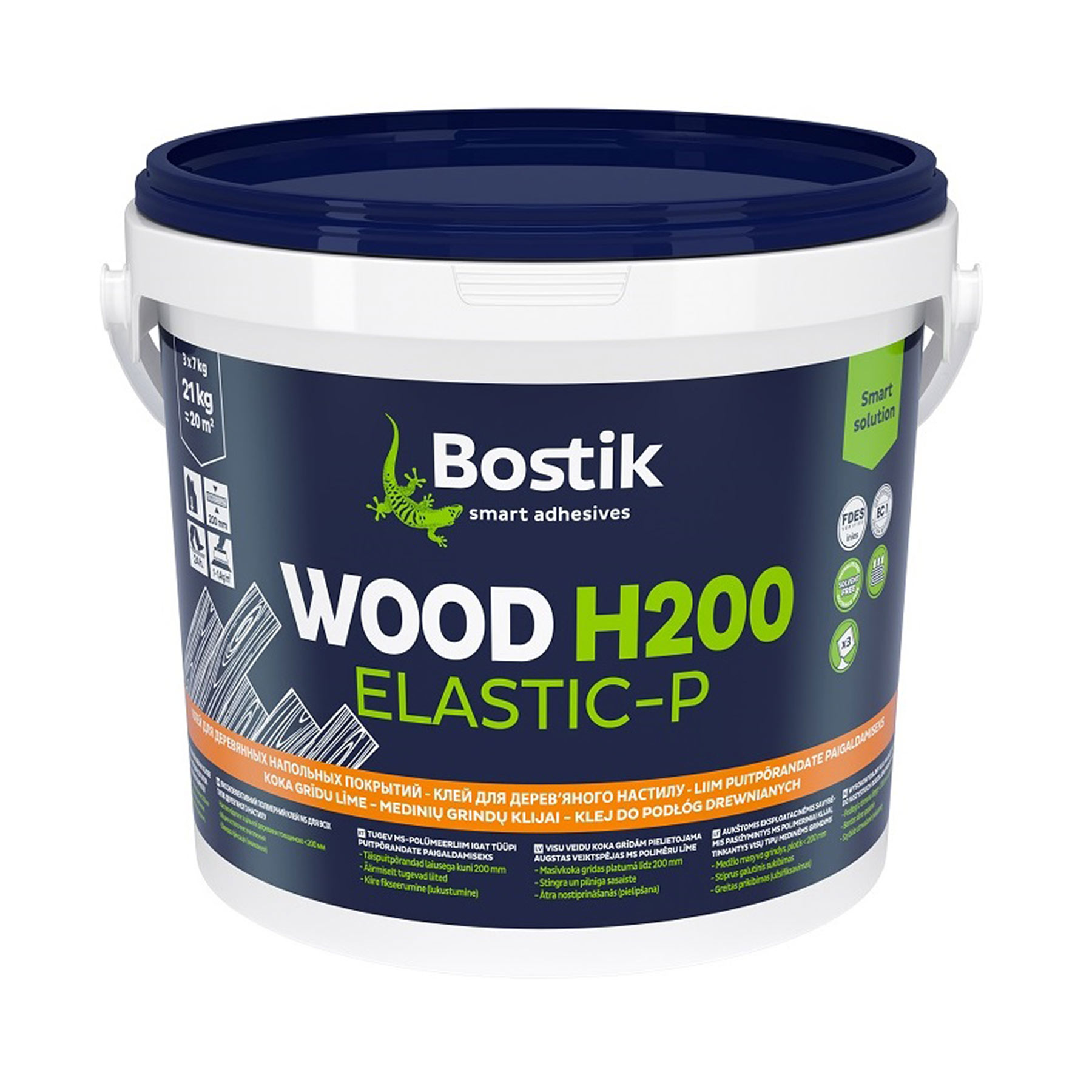 Клей для паркета полимерный гибридный Bostik Wood H200 Elastic-P SMP однокомпонентный 21 кг