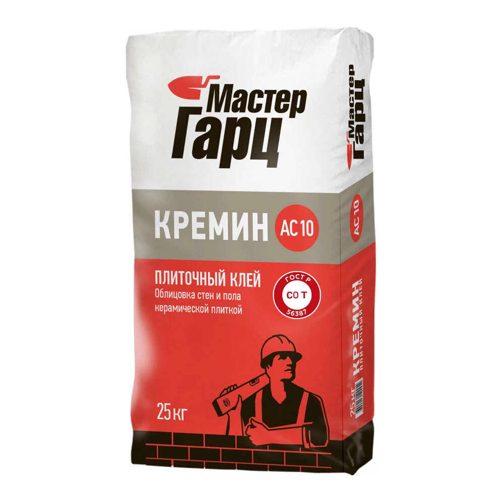 Клей для плитки Мастер Гарц Кремин АС10 серый класс C0 Т 25 кг