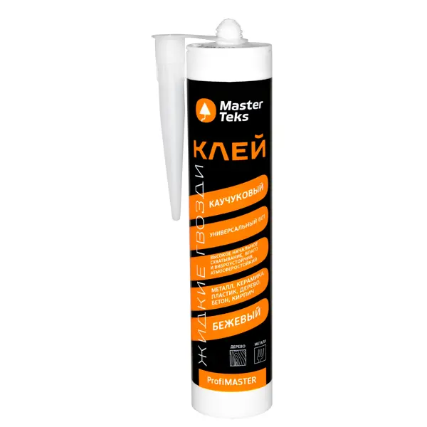 Клей каучуковый MasterTeks универсальный 601 бежевый 400 г
