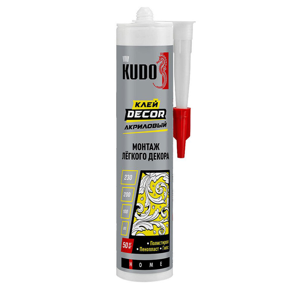 Клей монтажный акриловый Kudo Home Decor белый 280 мл