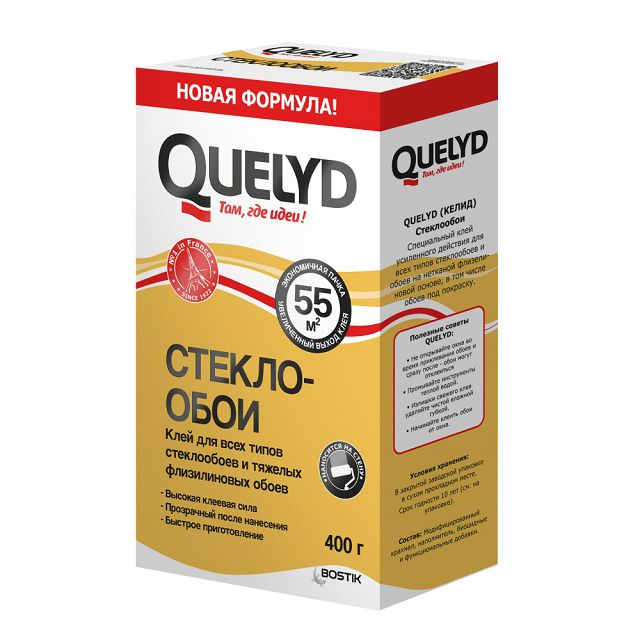 клей обойный QUELYD Стеклообои 400г, арт.50035128