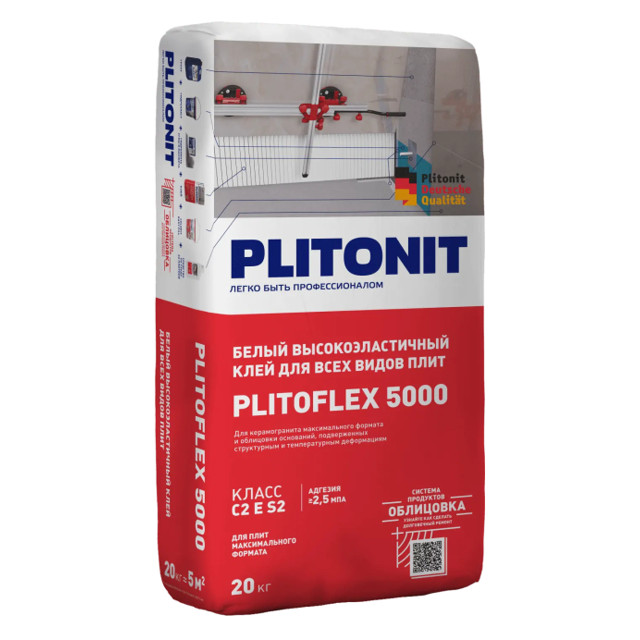 клей плиточный PLITONIT Plitoflex 5000 высокоэластичный 20кг
