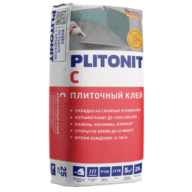 клей плиточный PLITONIT С для сложных поверхностей 25кг