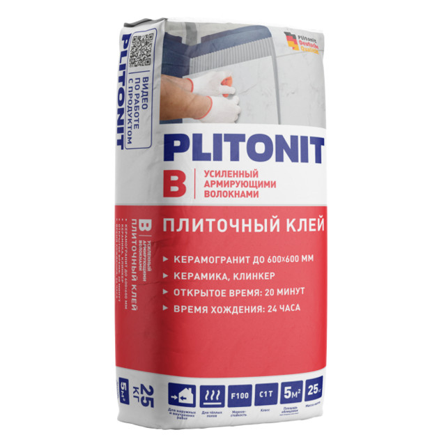 клей плиточный PLITONIT В усиленный 25кг