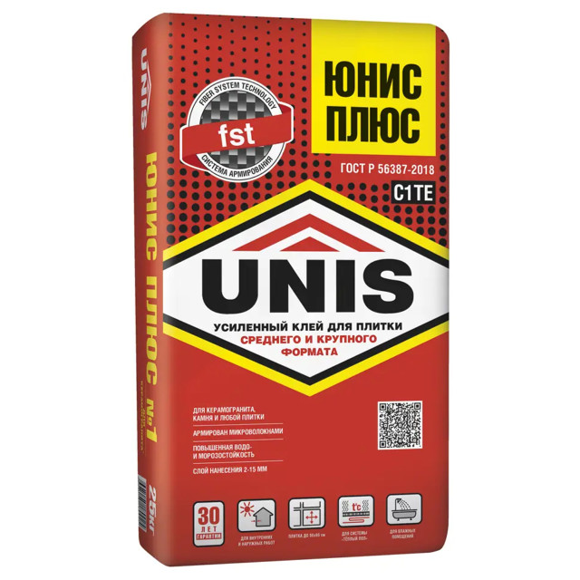 клей плиточный UNIS Плюс 25кг