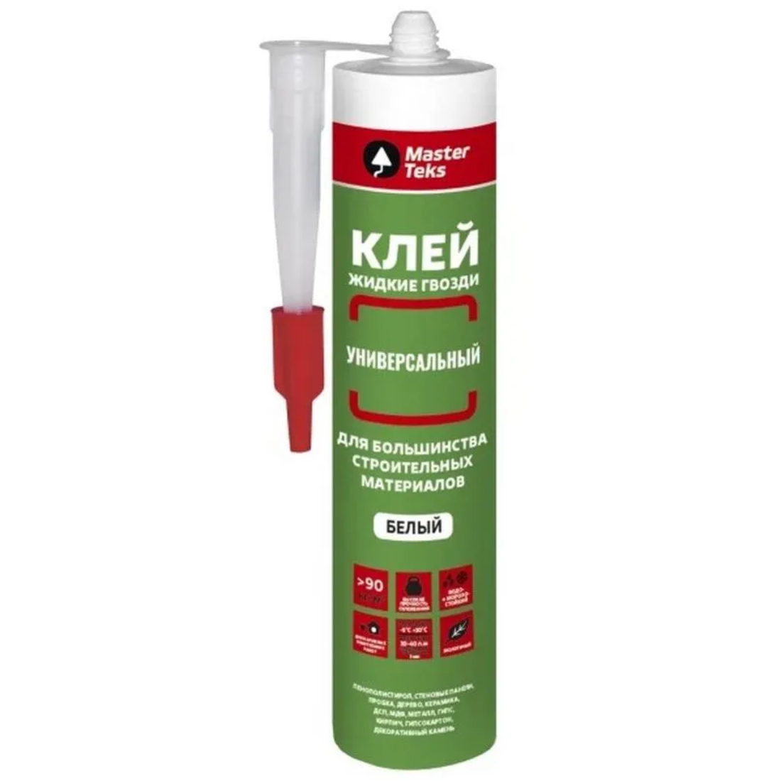 Клей полимерный MasterTeks жг 90 кг/м2 универсальный белый 440 г