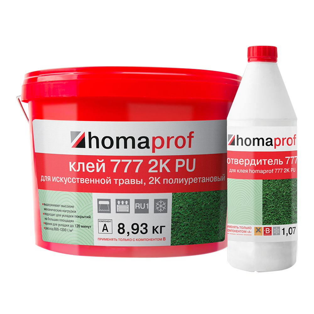 Клей полиуретановый для искусственной травы Homa Homaprof 777 2K PU 10 кг