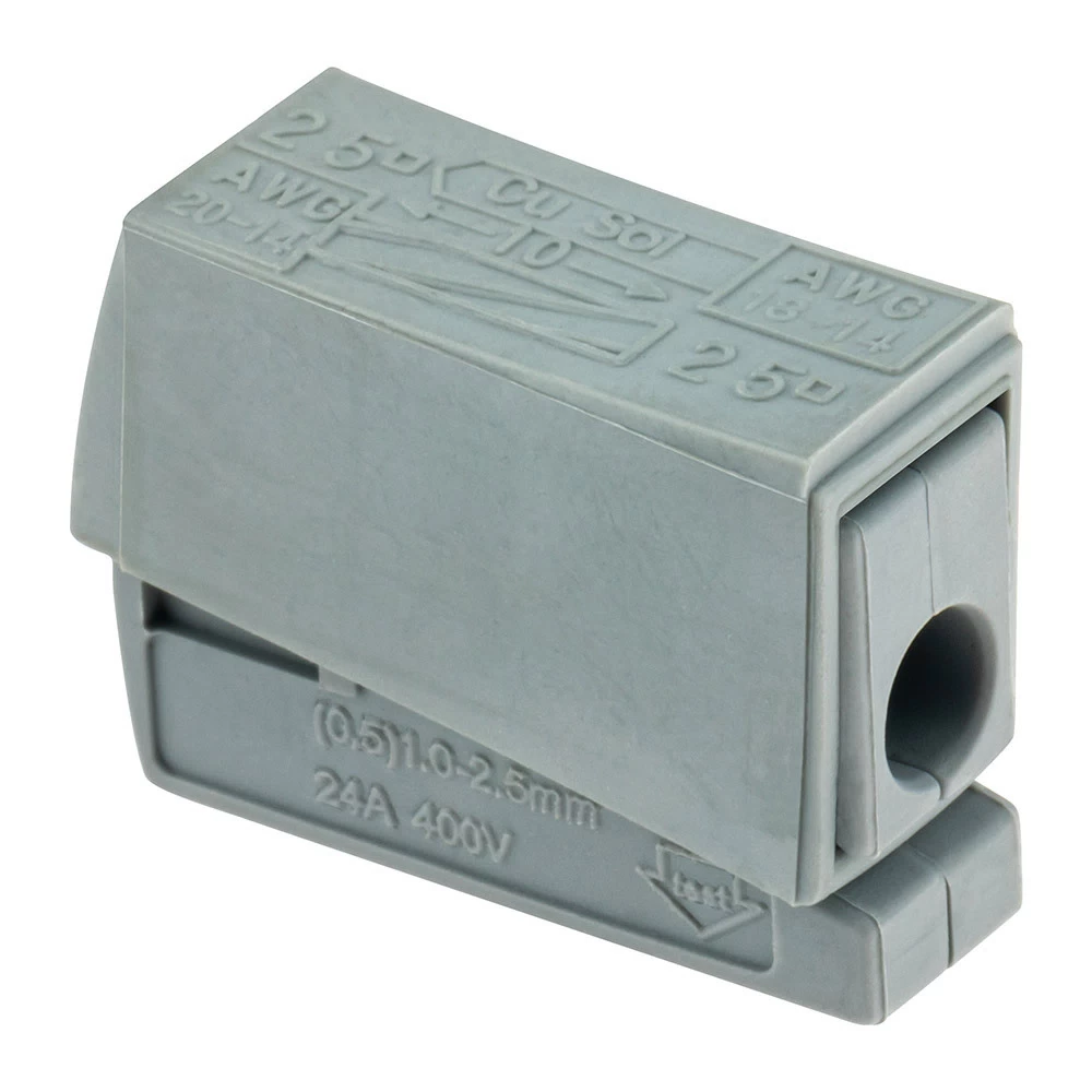 Клемма на 1 провод Duwi СМК 224-112 0,5-2,5 кв.мм с рычажками без пасты (5 шт.) (26734 8)