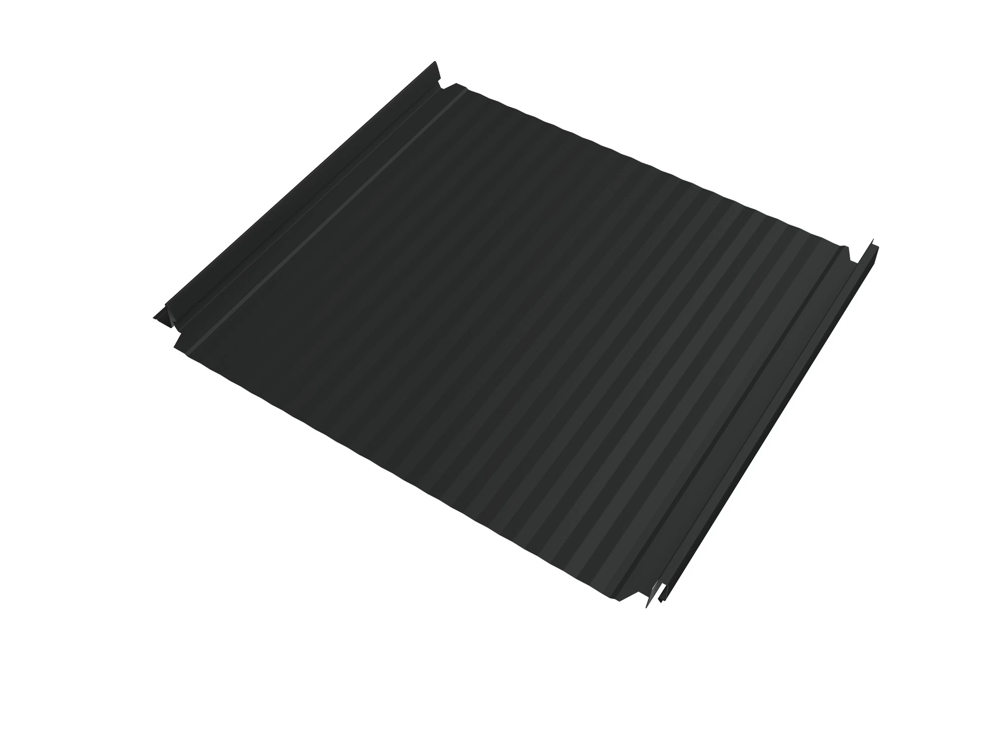 Кликфальц 0,45 мм Grand Line Double Pro Gofr с пленкой на замках антрацитово-серый RAL 7016 drap TX