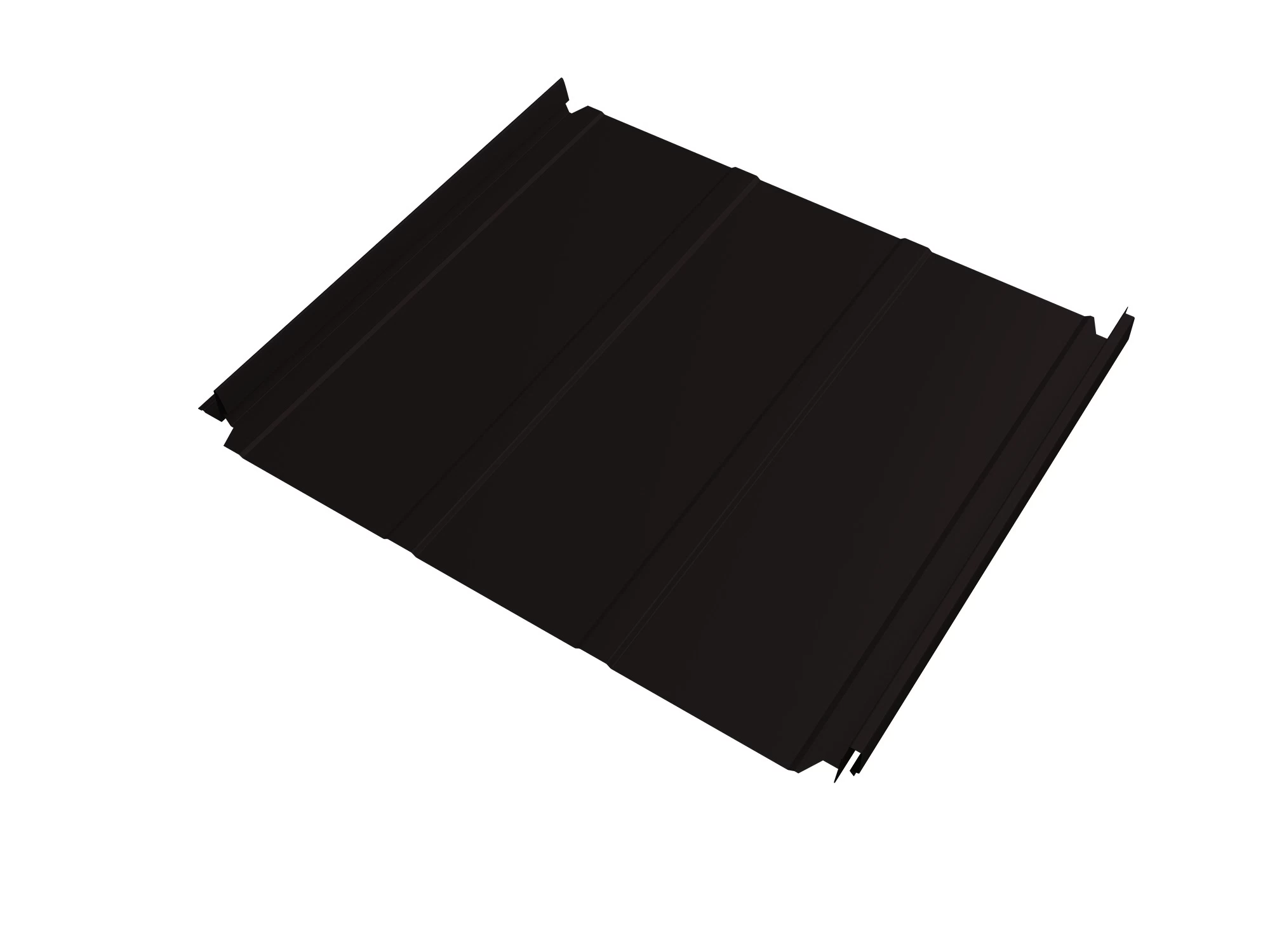 Кликфальц 0,45 мм Grand Line Double Pro Line с пленкой на замках черный RAL 9005 drap-double TX