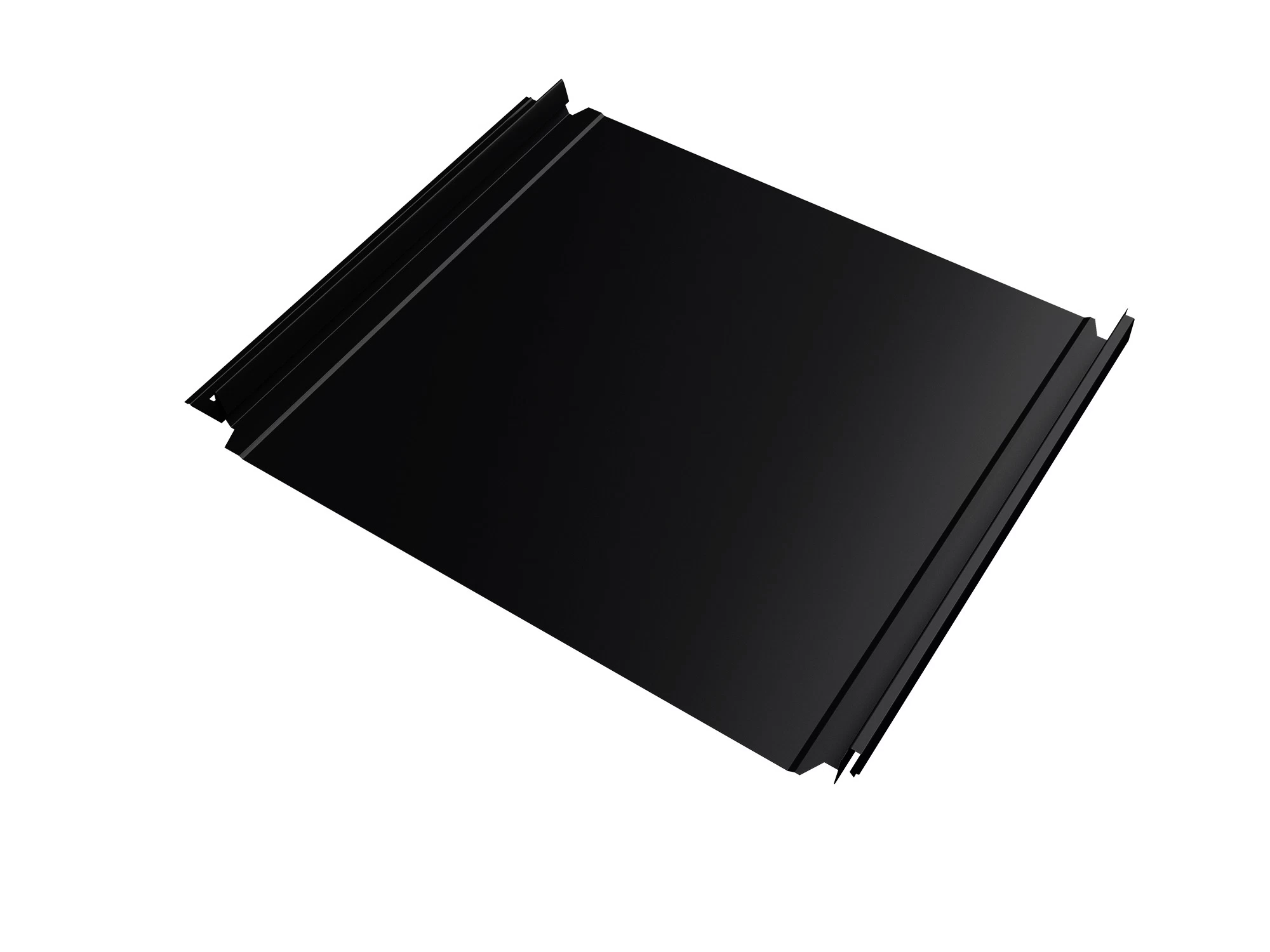 Кликфальц 0,45 мм Grand Line Double Pro с пленкой на замках черный RAL 9005 drap-double TX