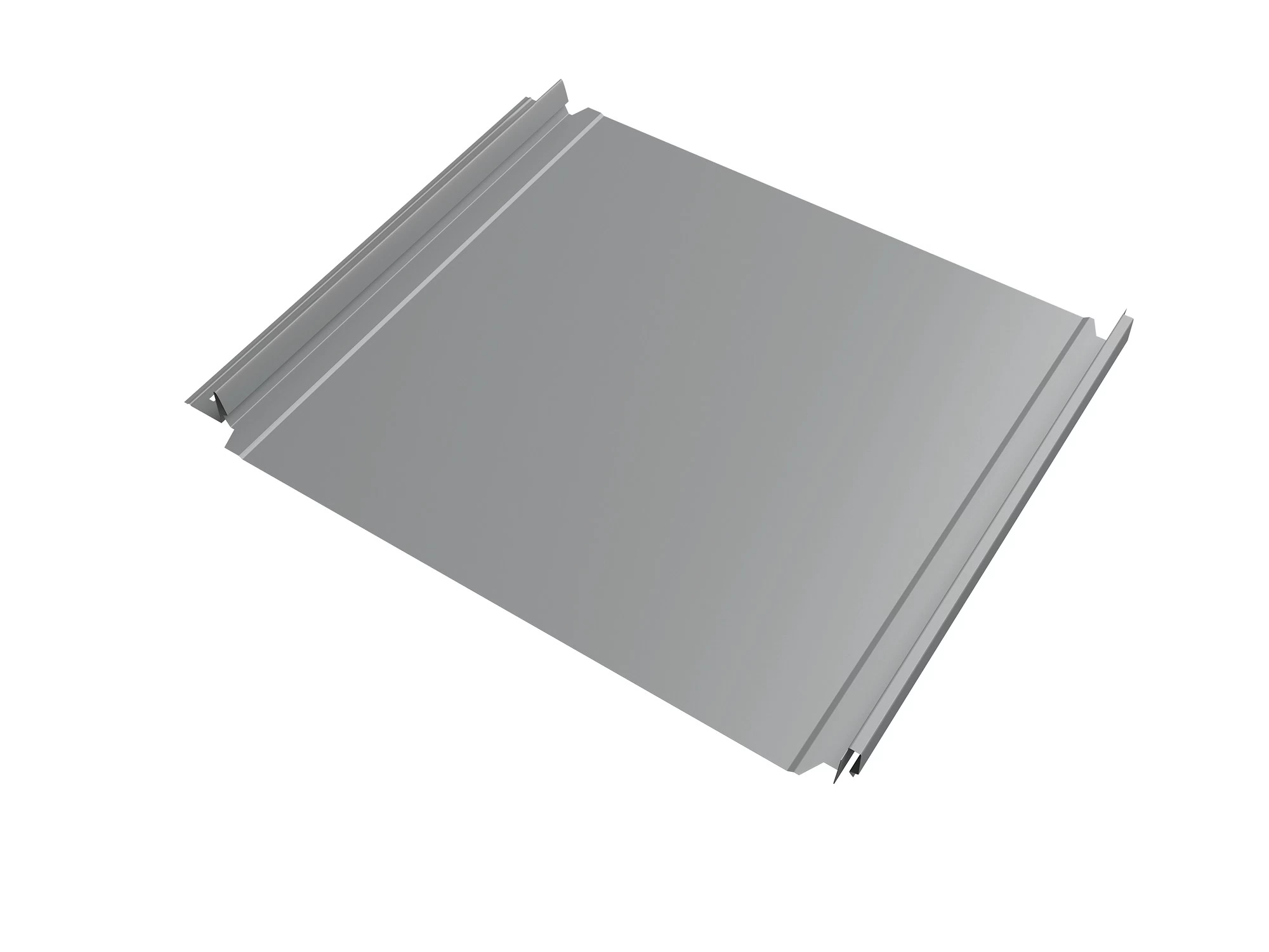 Кликфальц 0,45 мм Grand Line Double Pro с пленкой на замках сигнально-серый RAL 7004 drap TX
