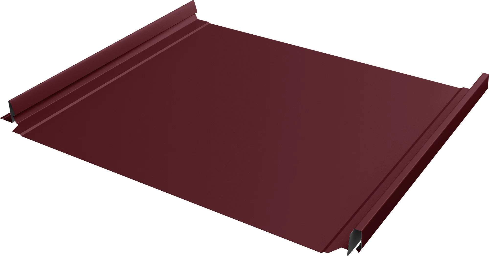 Кликфальц 0,45 мм Grand Line Pro с пленкой на замках красное вино RAL 3005 drap TX
