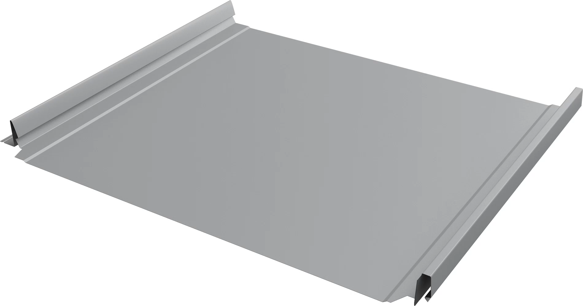 Кликфальц 0,45 мм Grand Line Pro с пленкой на замках сигнально-серый RAL 7004 drap TX