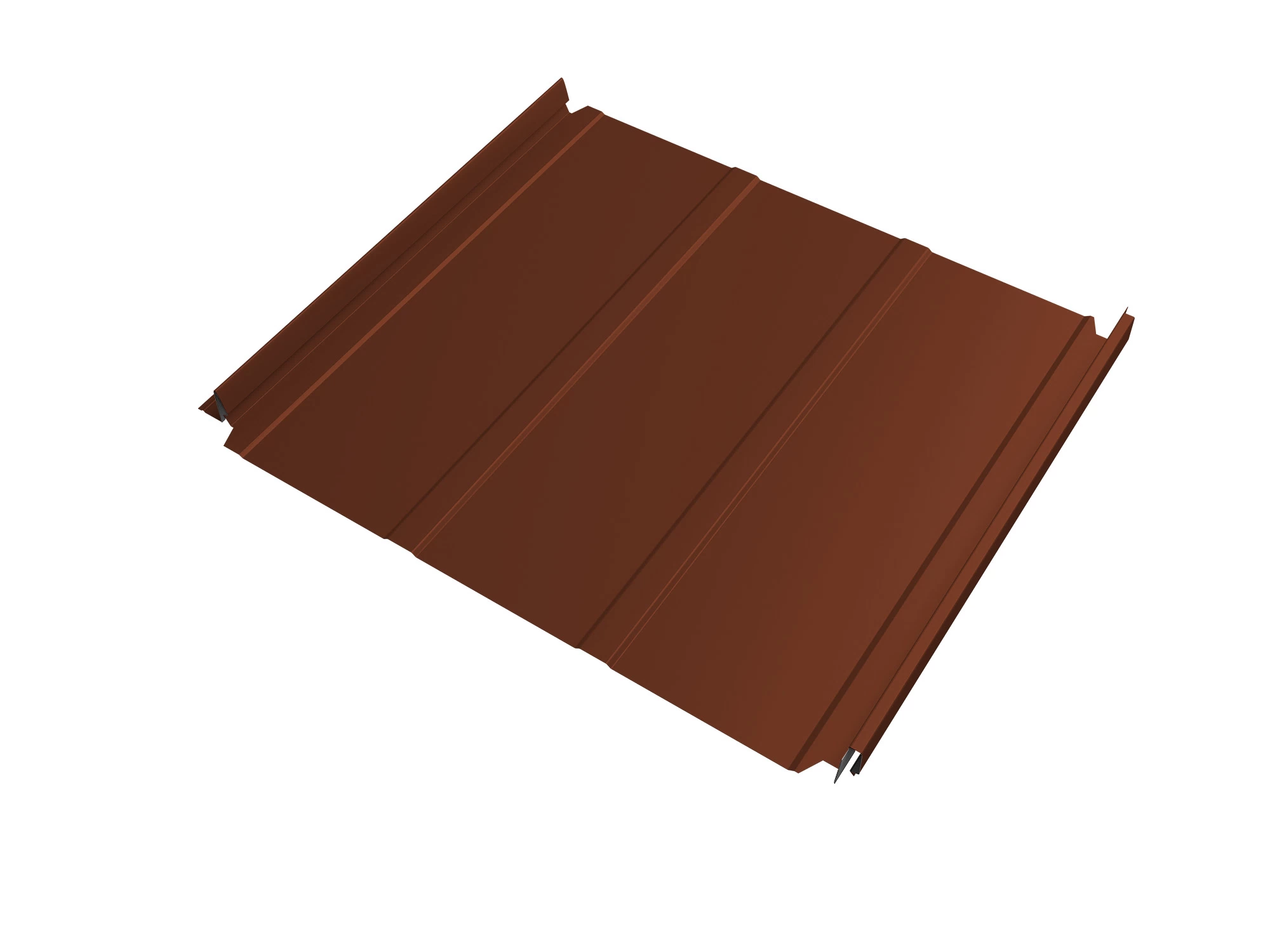 Кликфальц 0,5 мм Grand Line Double Pro Line с пленкой на замках терракота RAL 8004 satin matt TX