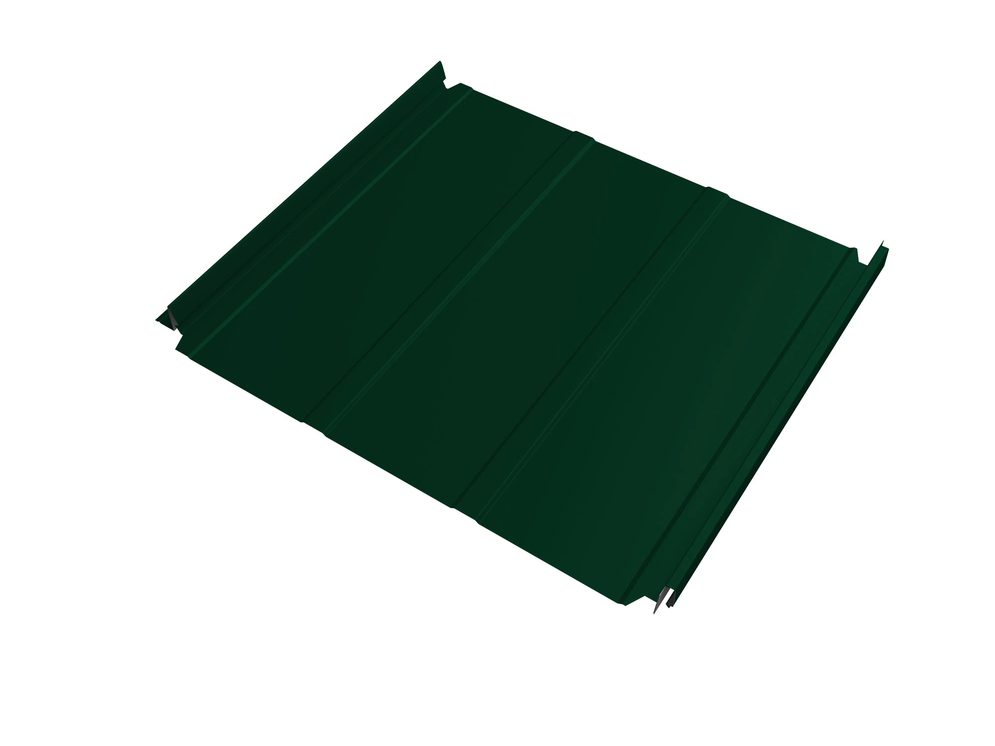 Кликфальц 0,5 мм Grand Line Double Pro Line с пленкой на замках зеленый RAL 6005 satin