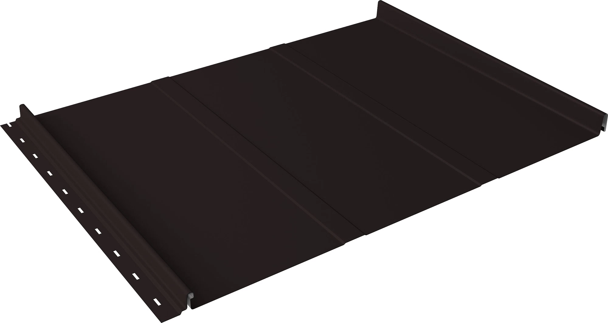 Кликфальц 0,5 мм Grand Line Line с пленкой на замках черный RAL 9005 satin matt TX