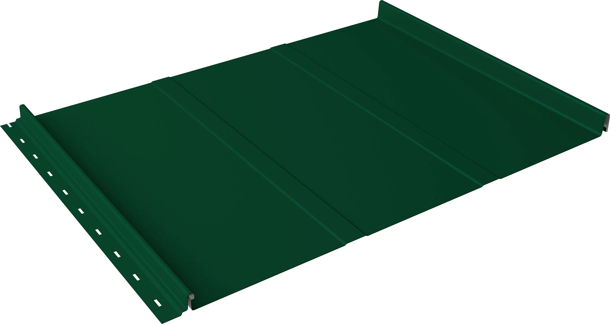Кликфальц 0,5 мм Grand Line Line с пленкой на замках зеленый RAL 6005 satin