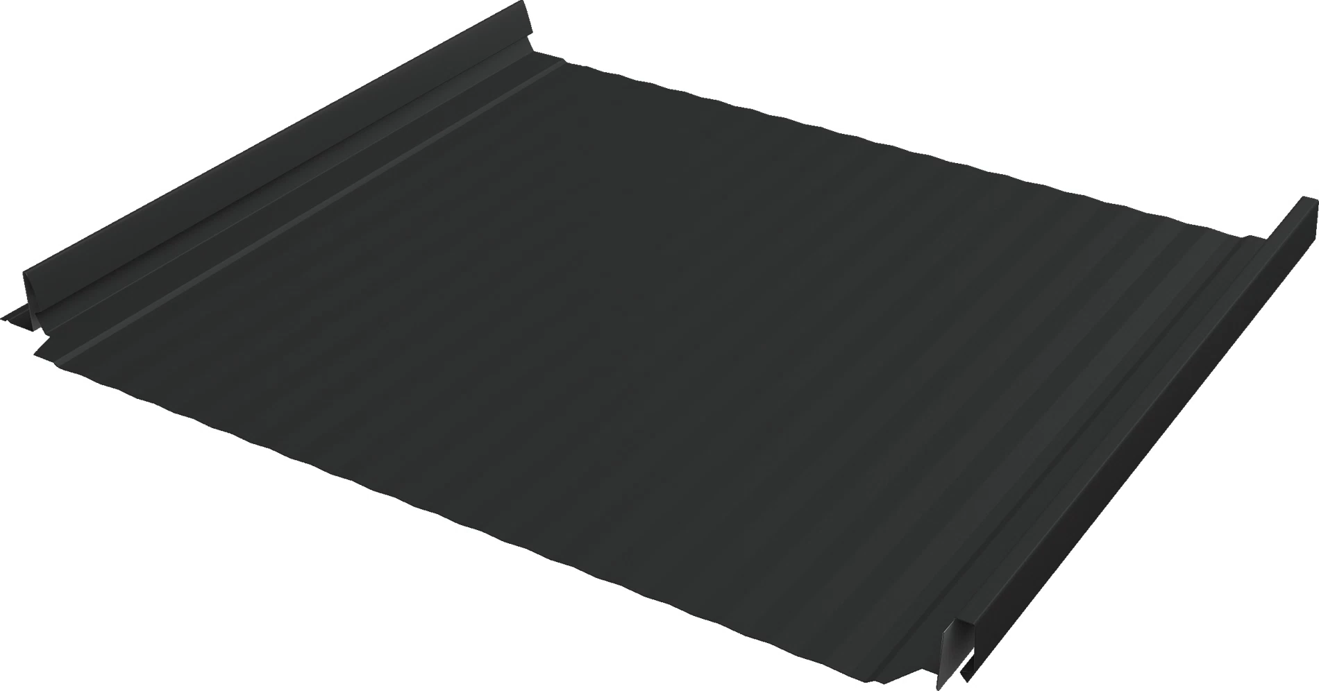 Кликфальц 0,5 мм Grand Line Pro Gofr с пленкой на замках антрацитово-серый RAL 7016 satin matt TX