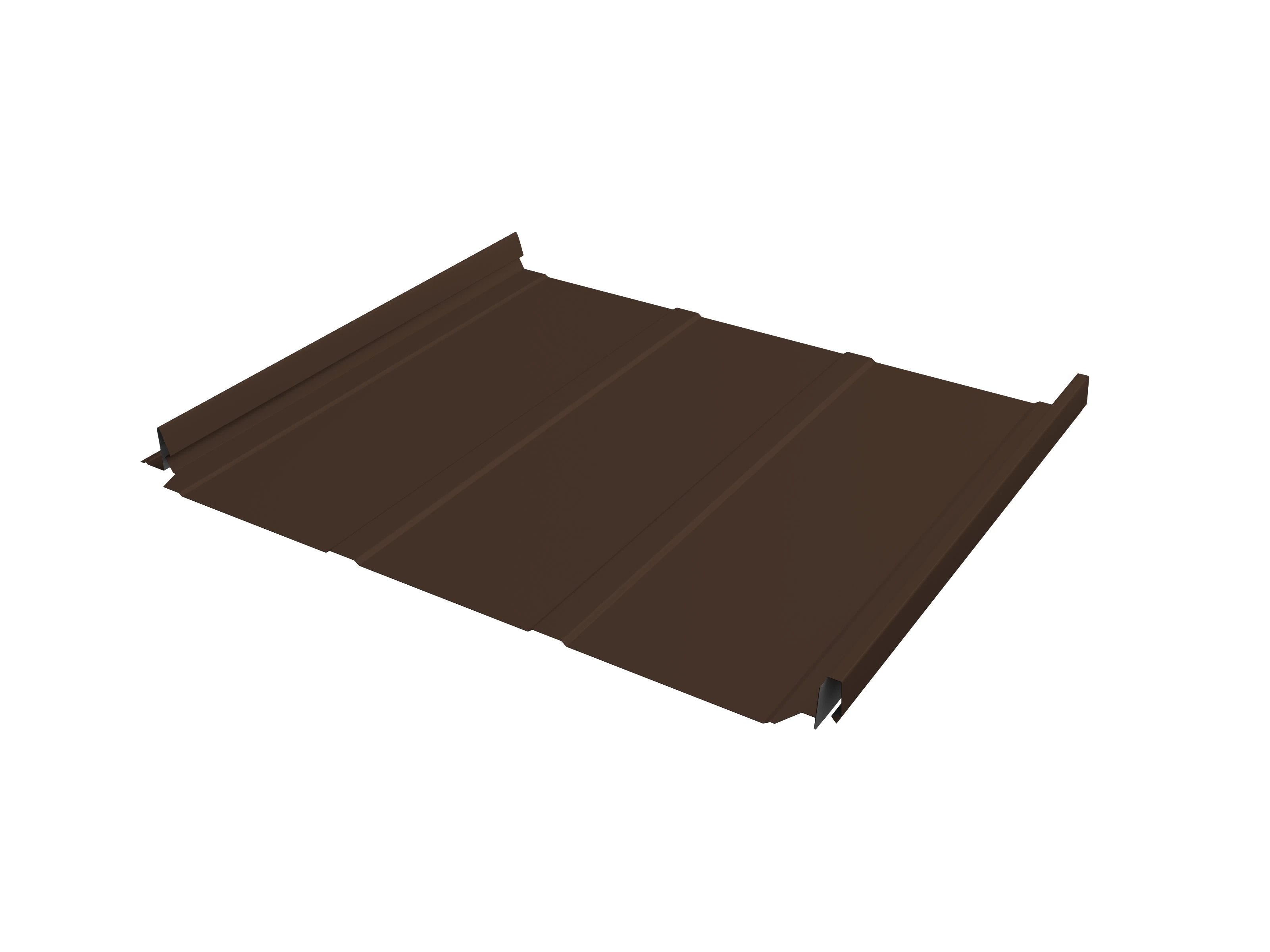 Кликфальц 0,5 мм Grand Line Pro Line с пленкой на замках коричневый RAL 8017 satin matt TX
