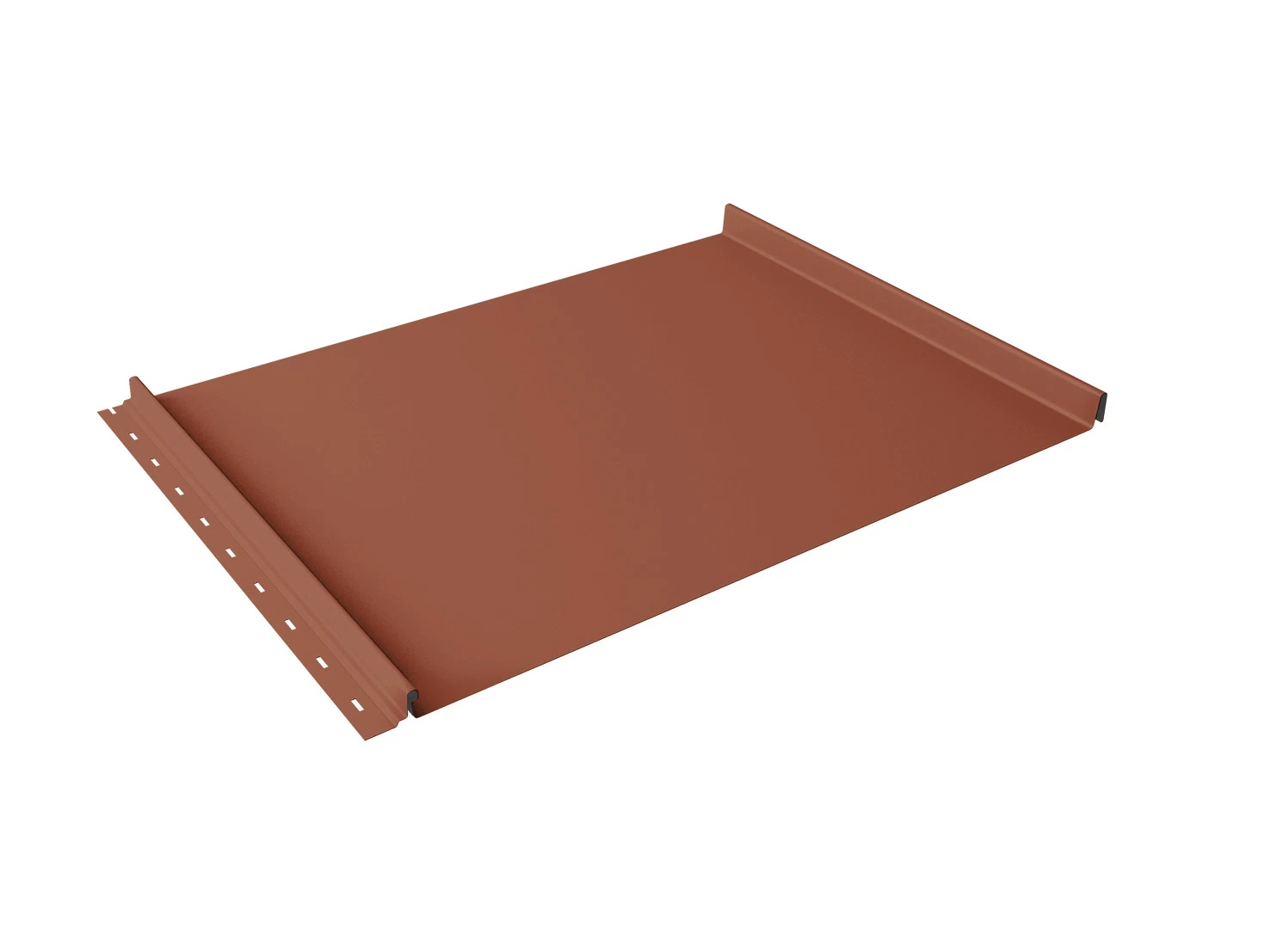 Кликфальц 0,5 мм Grand Line с пленкой на замках терракота RAL 8004 satin matt TX