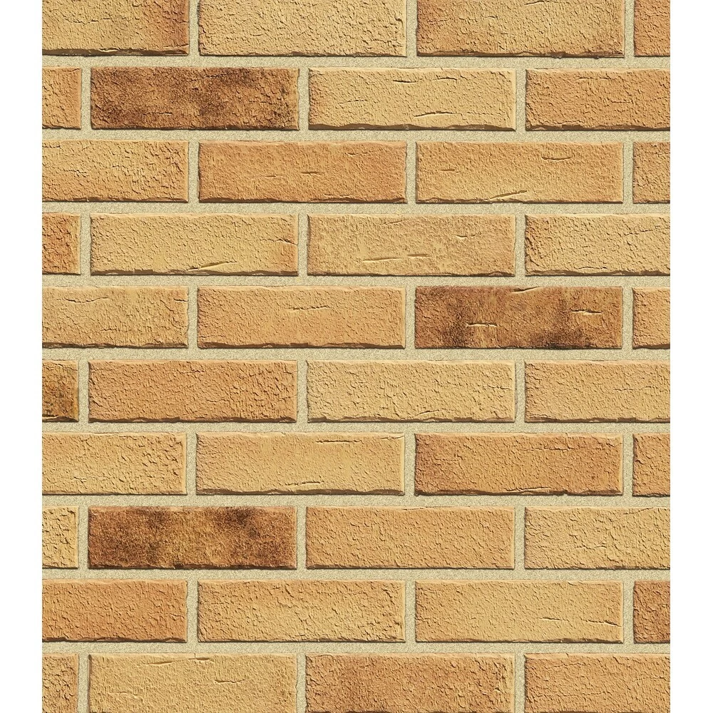 Клинкерная плитка для фасада Roben Aarhus Gelb-Bunt carbon (24 шт.= 0,5 кв.м с учетом шва) желтая с углем 240х71х14 мм