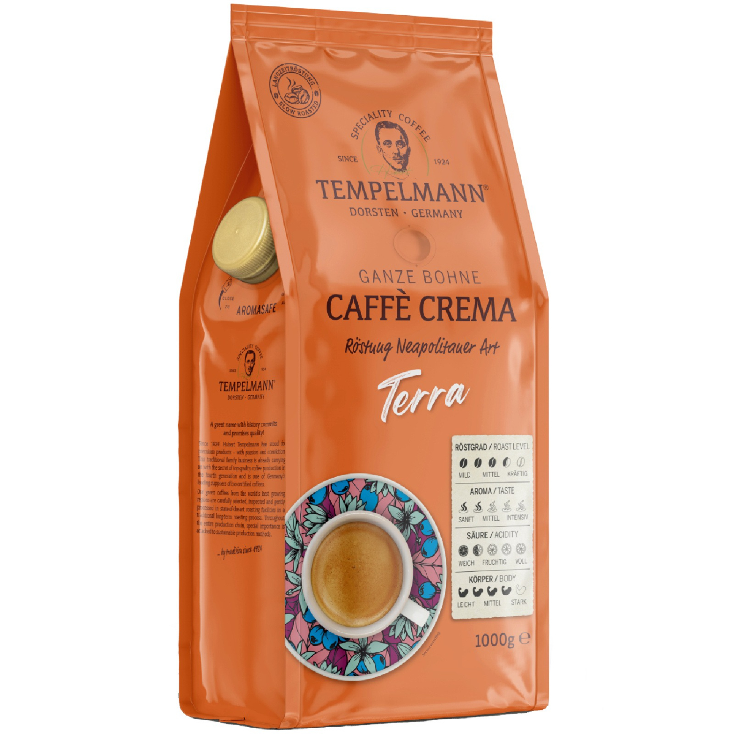 Кофе зерно Tempelmann terra c.crema 1 кг