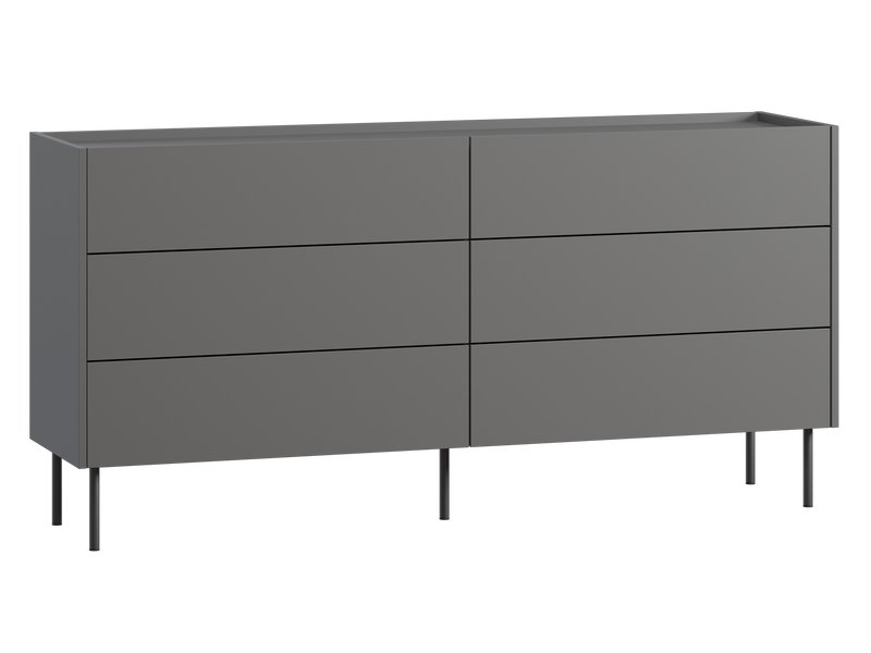 Комод Дигарс 163x81 Графитовый