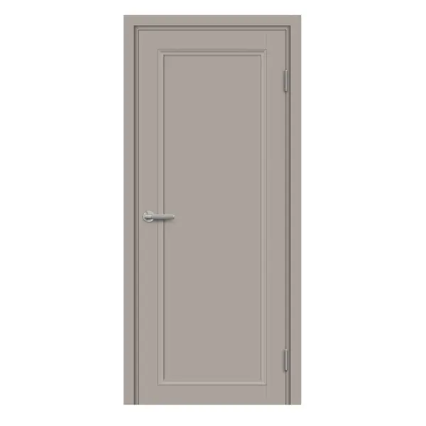 Комплект двери Лион глухая 60x200 см HardFlex цвет тауп серый с добором 100 мм