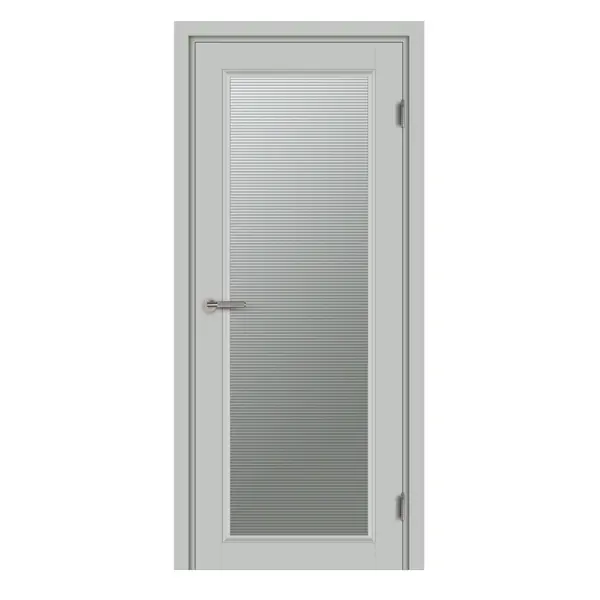 Комплект двери Лион со стеклом 70x200 см Hardflex цвет серый жемчуг с добором 100 мм