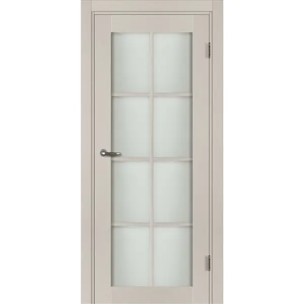 Комплект двери Пьемонт остекленная 80x200 см HardFlex цвет платина светлая без доборов