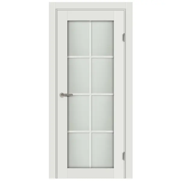 Комплект двери Пьемонт со стеклом 60x200 см Hardflex белый с добором 100 мм