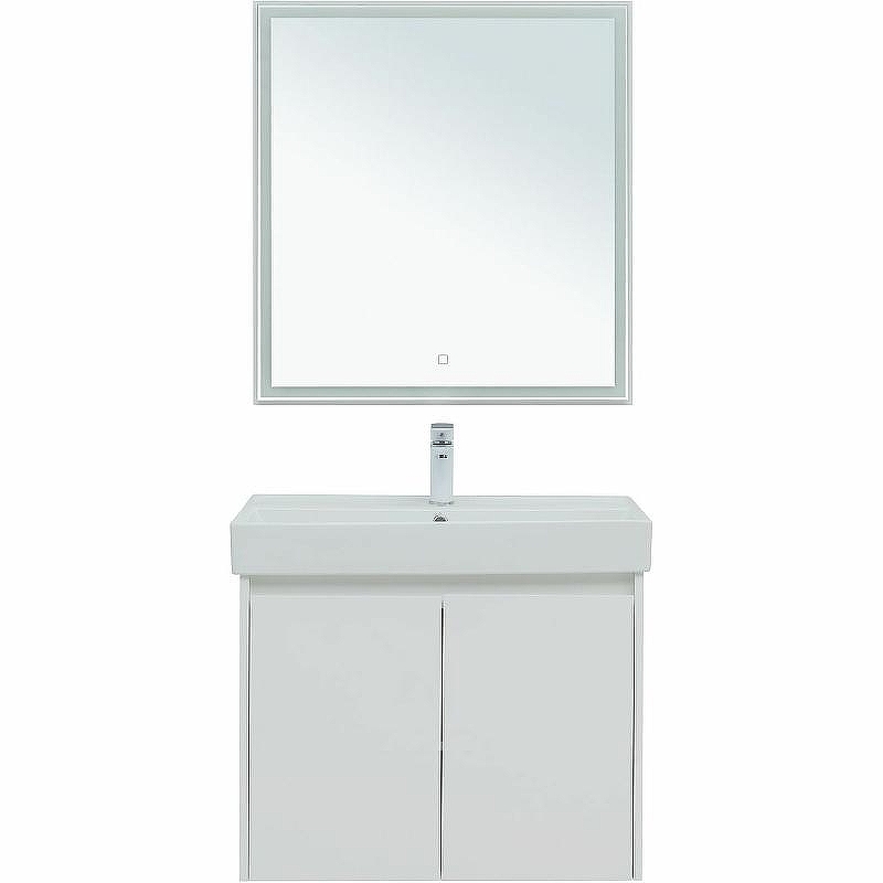 Комплект мебели для ванной Aquanet Nova Lite 75 302535 подвесной Белый глянец