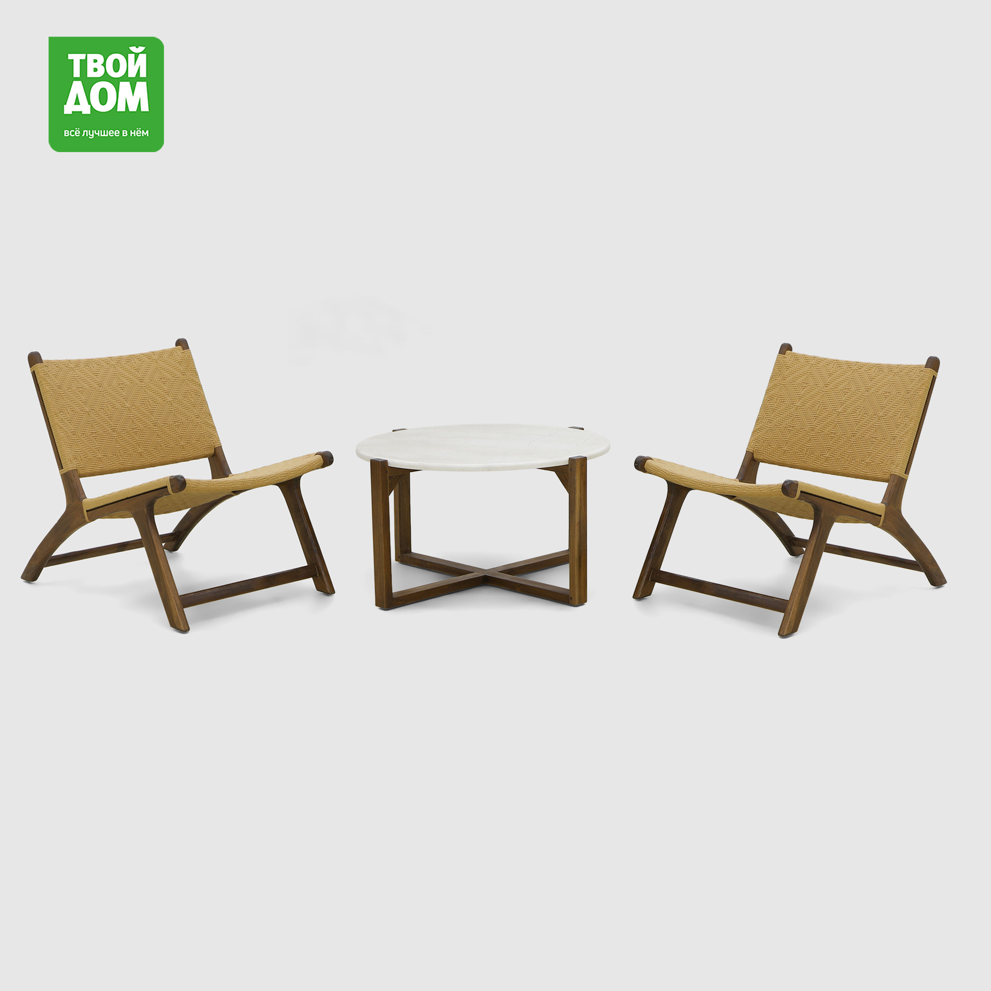 Комплект мебели Rattan grand Lumi из тика 3 предмета